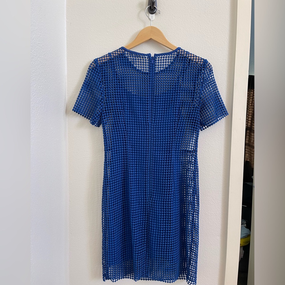 Diane von Furstenberg Short-Sleeve Chain Lace Mini Dress Size 4. Like new. - Picture 5 of 8